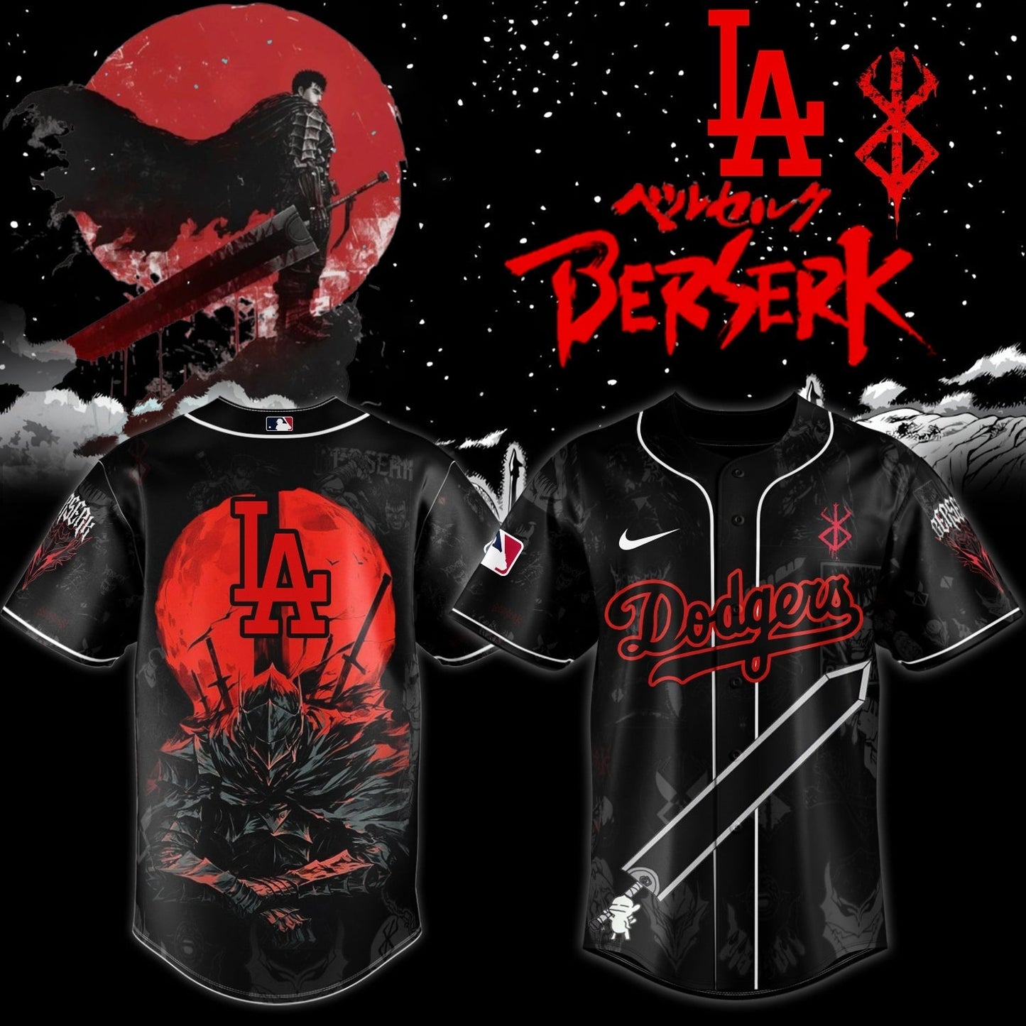 Los Angeles Dodgers x Berserk Limited Edition Jersey 2025