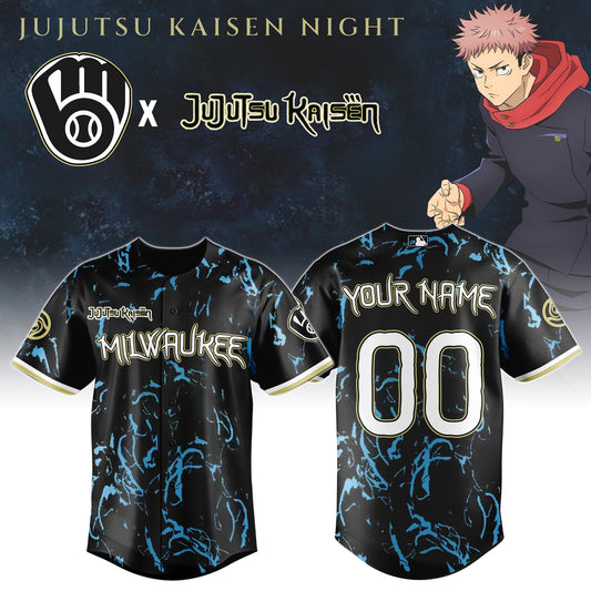 Milwaukee Brewers x Jujutsu Kaisen Night Jersey Limited Edition
