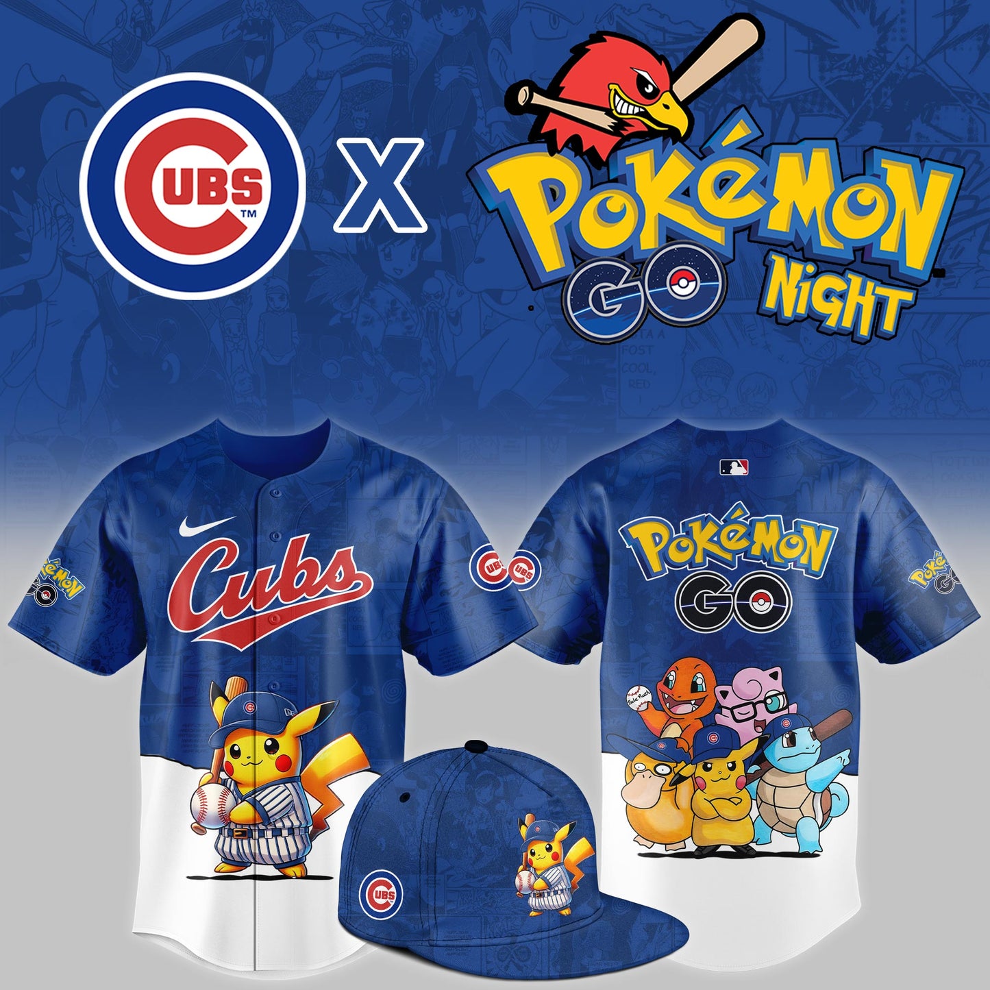 Chicago Cubs 2025 Pokémon GO Night Limited Jersey