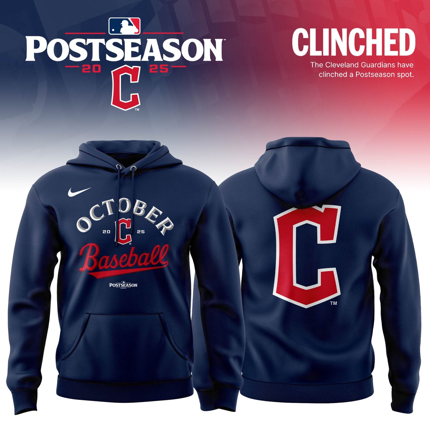 Cleveland Guardians 2025 Postseason Limited Hoodie