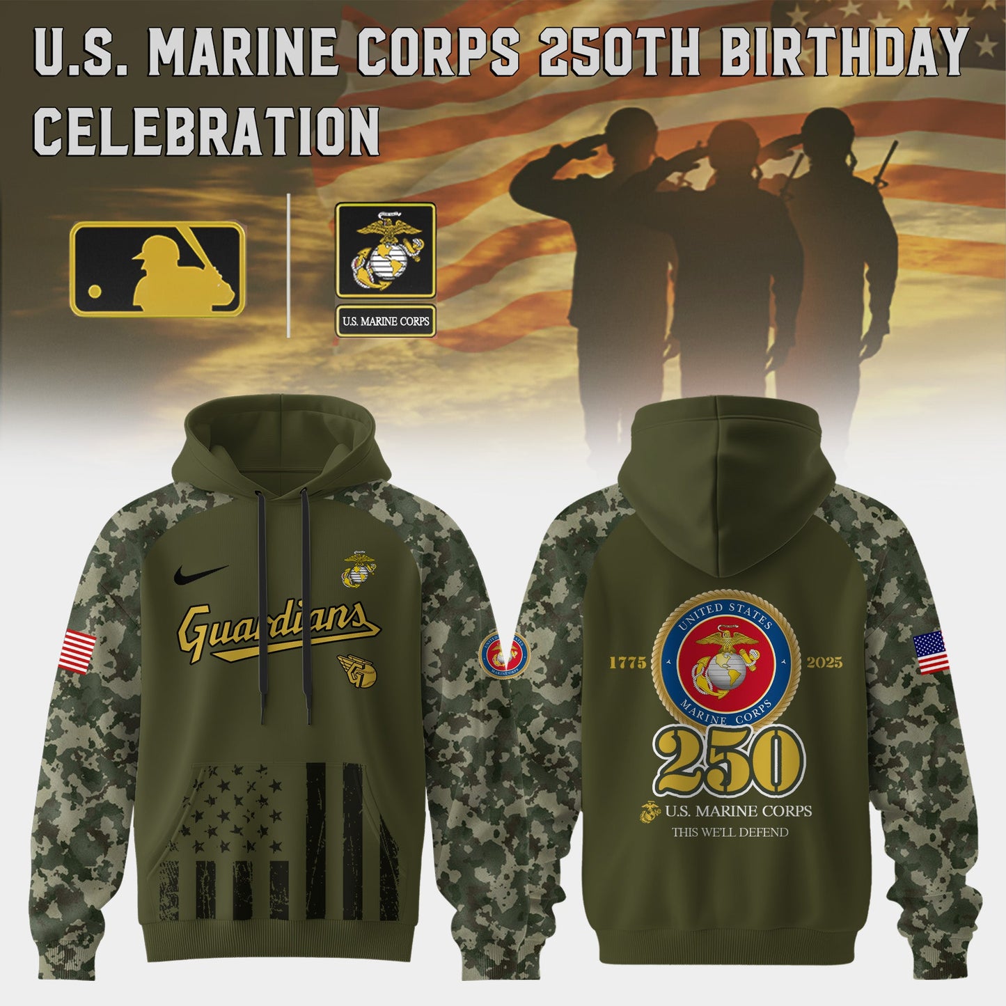 .Cleveland Guardians x U.S. Marine Corps 250th Anniversary