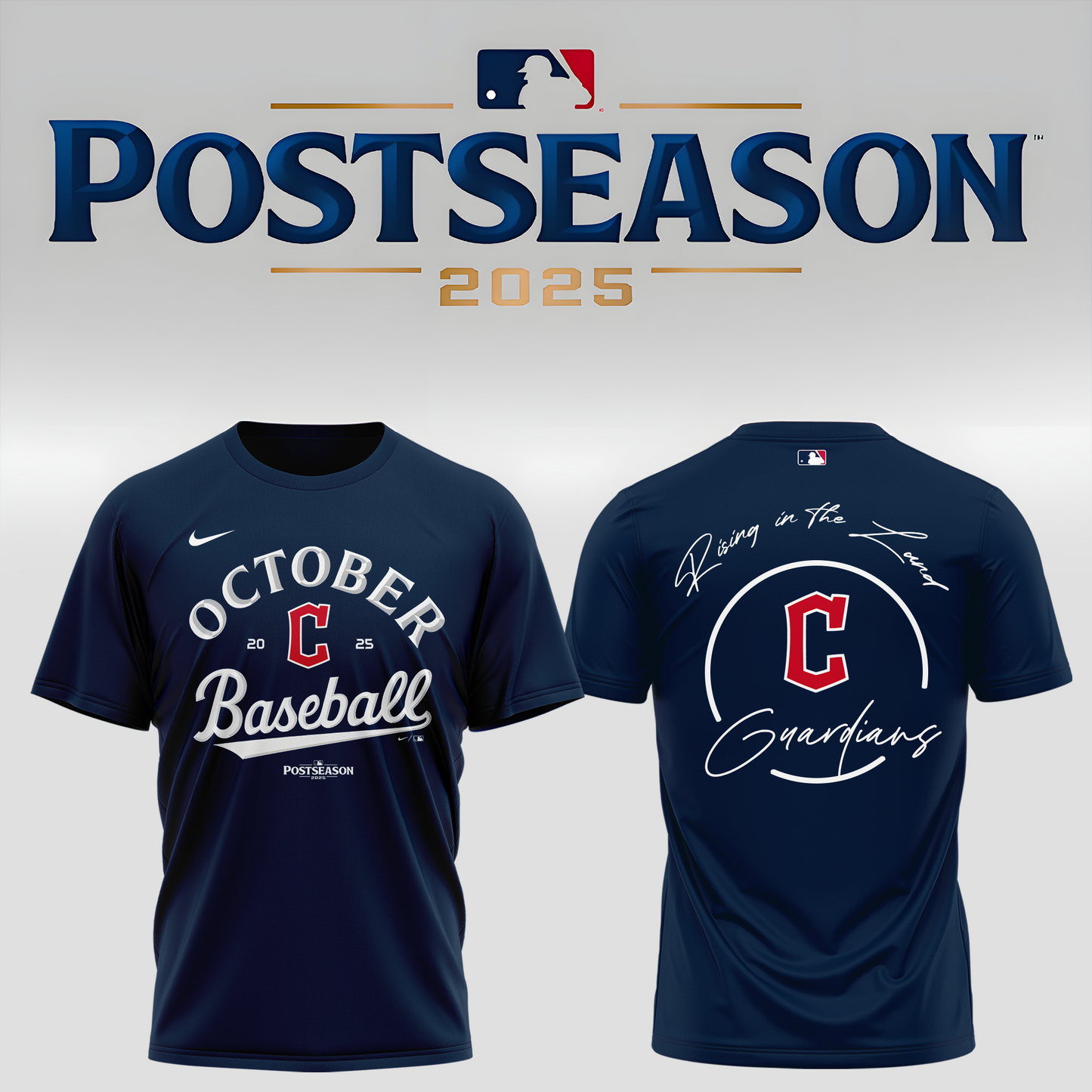 Cleveland Guardians October Baseball Postseason 2025 T-Shirt