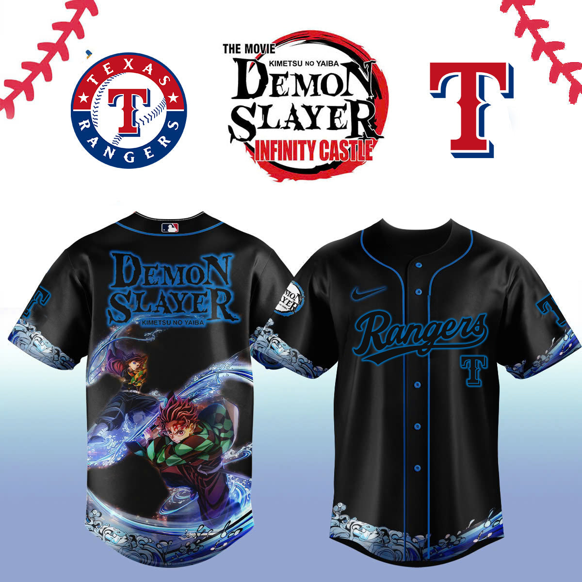 Texas Rangers _ Demon Slayer Jersey 2025
