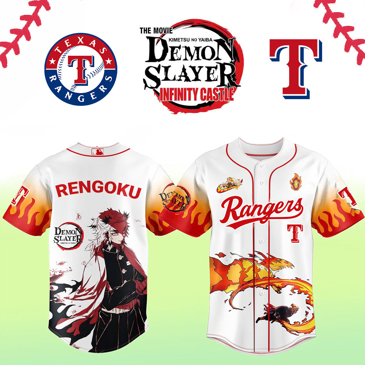 Texas Rangers _ Demon Slayer Jersey 2025