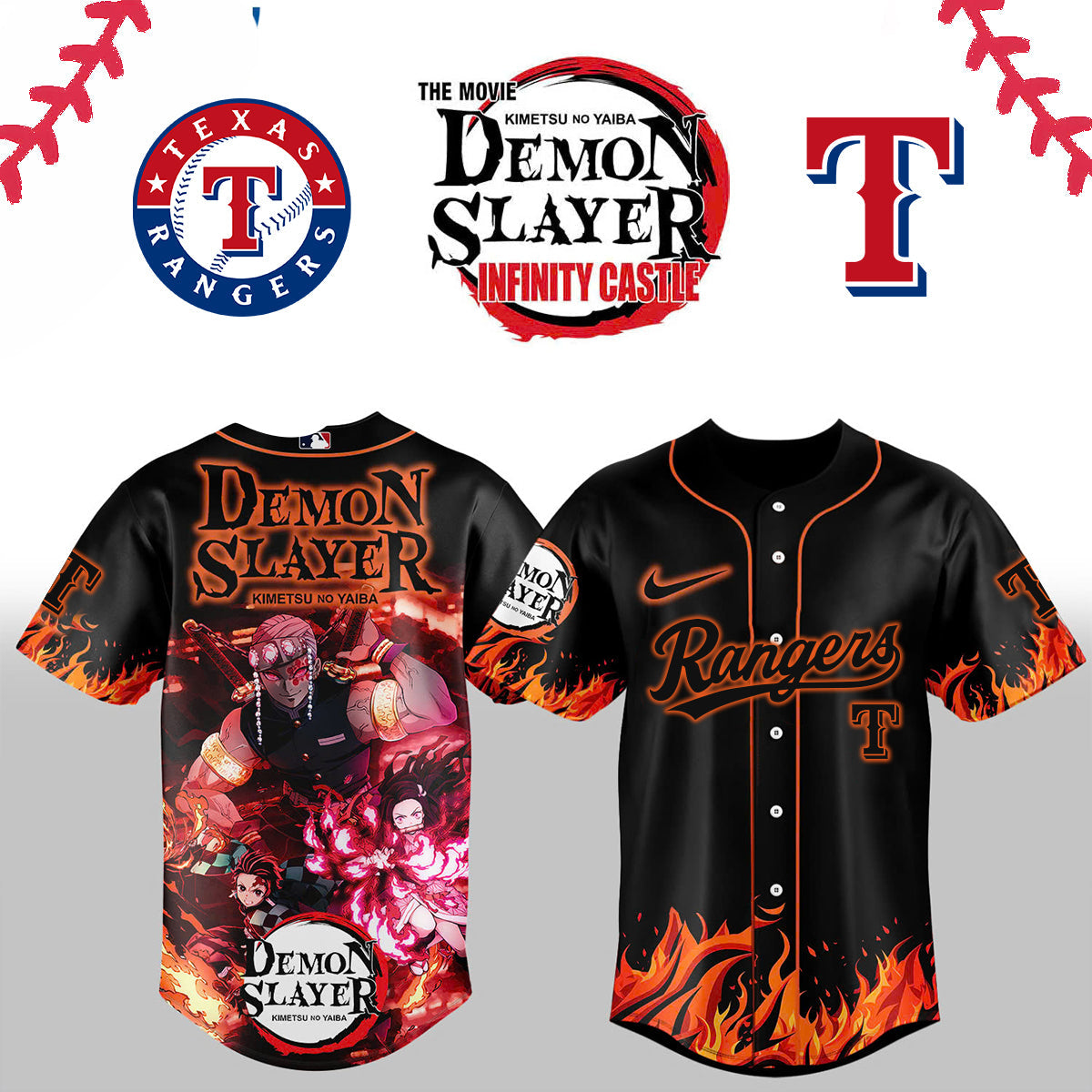 Texas Rangers _ Demon Slayer Jersey 2025