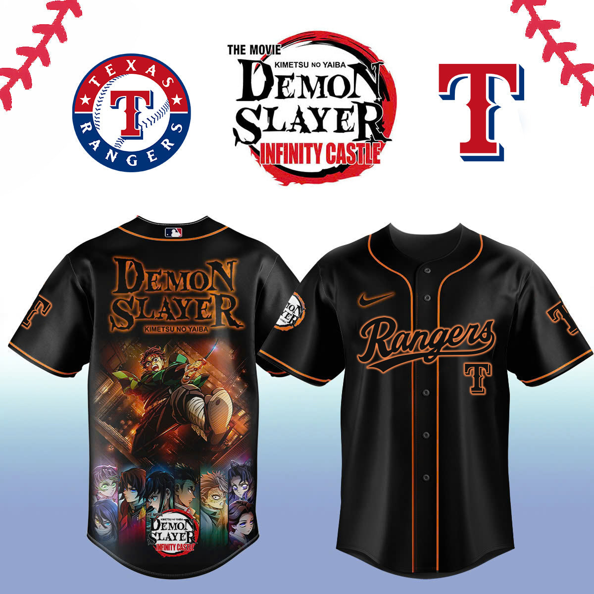 Texas Rangers _ Demon Slayer Jersey 2025
