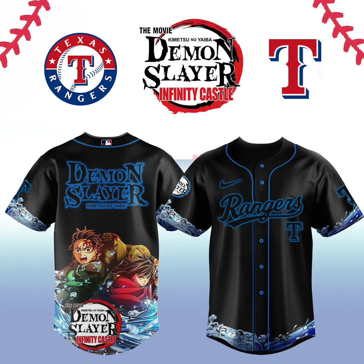 Texas Rangers _ Demon Slayer Jersey 2025
