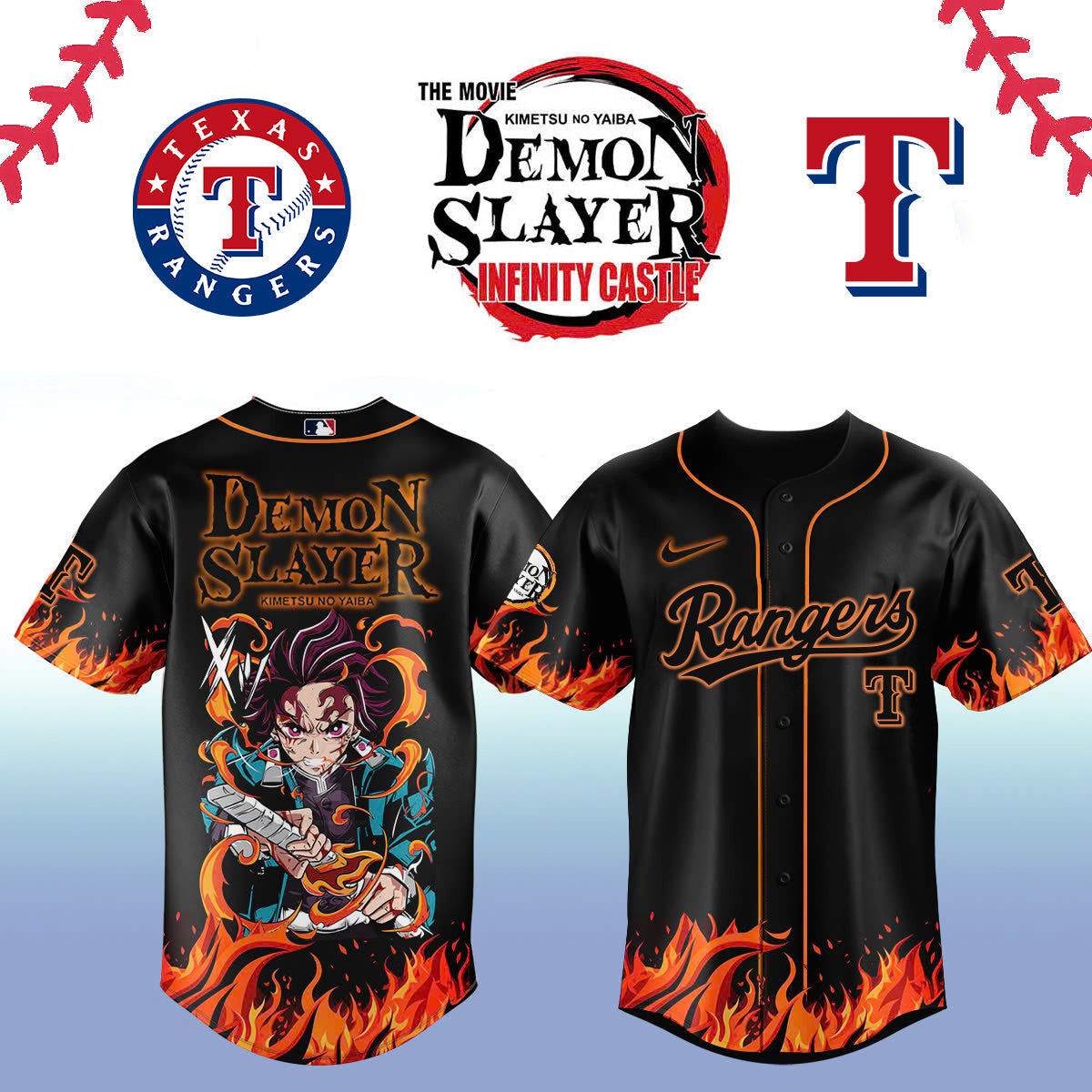Texas Rangers _ Demon Slayer Jersey 2025