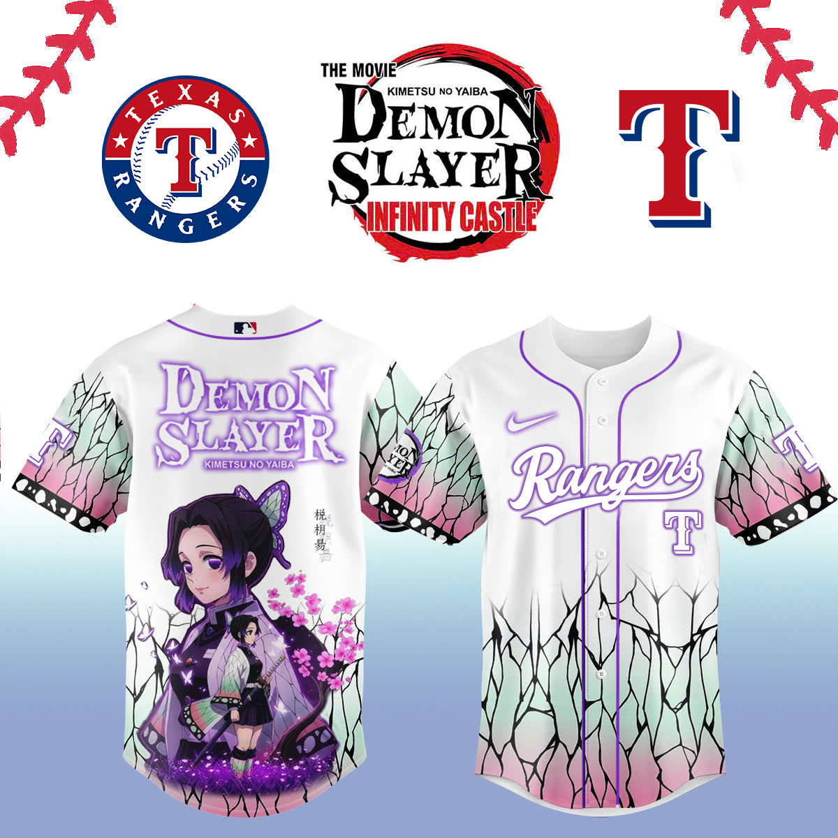 Texas Rangers _ Demon Slayer Jersey 2025