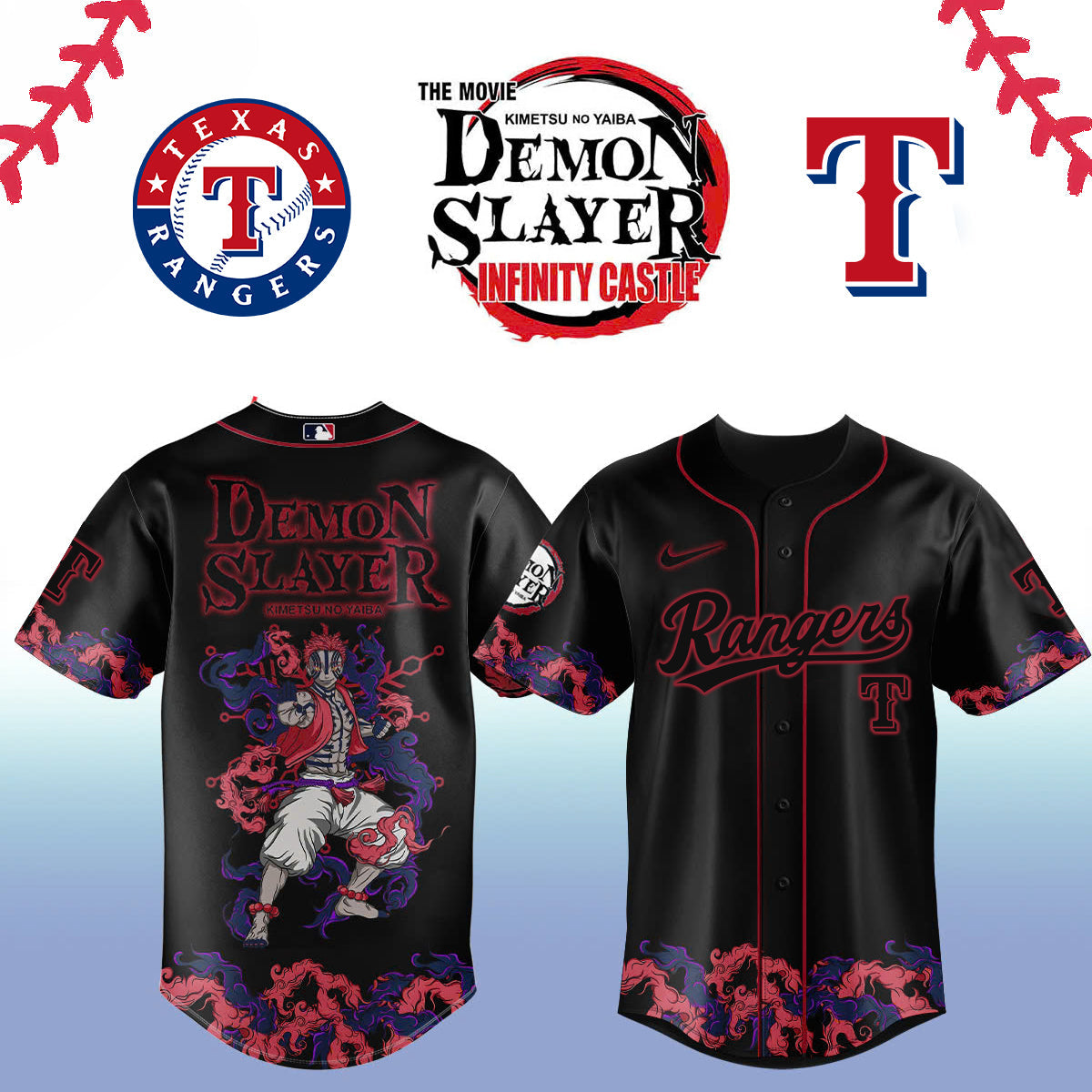 Texas Rangers _ Demon Slayer Jersey 2025