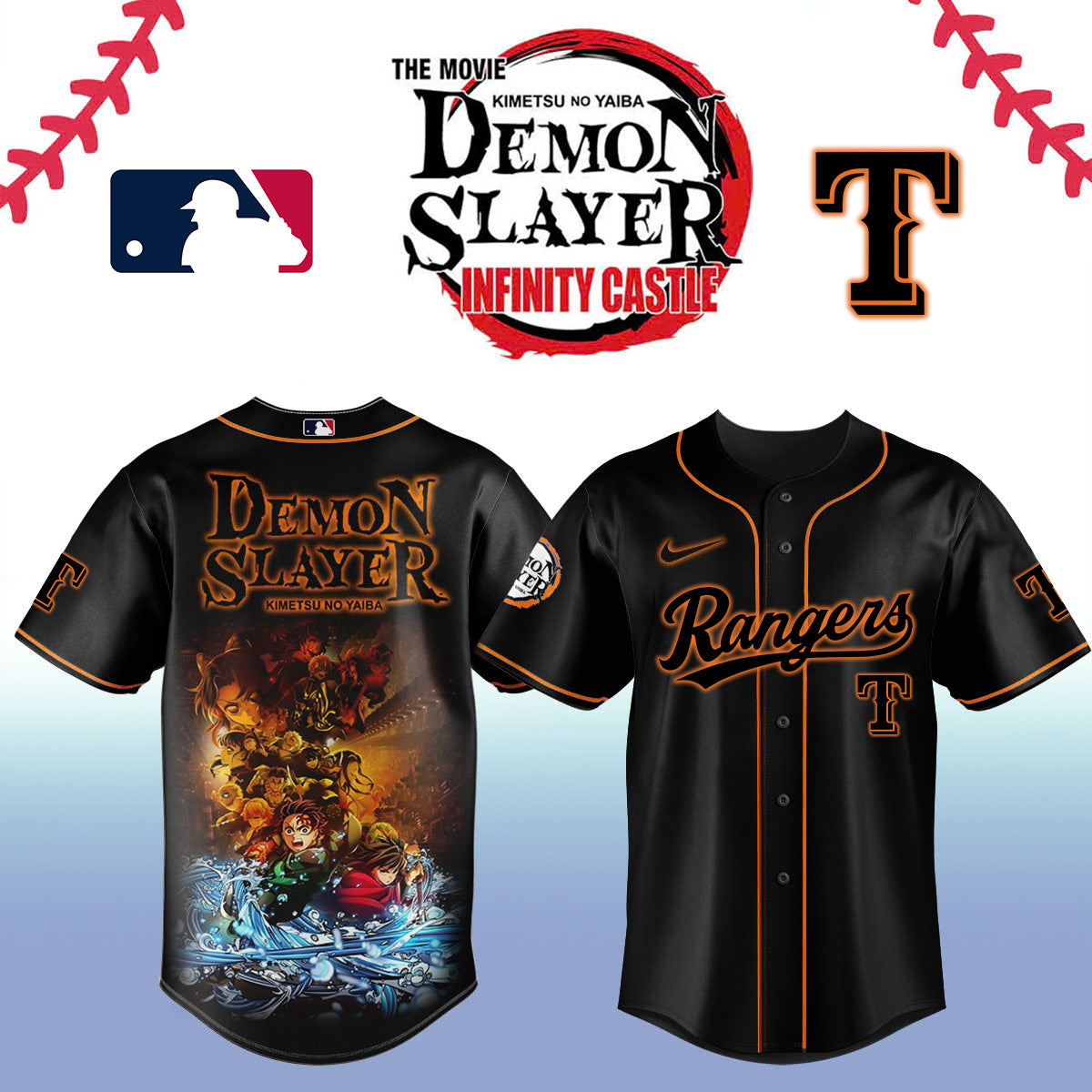 Texas Rangers _ Demon Slayer Jersey 2025