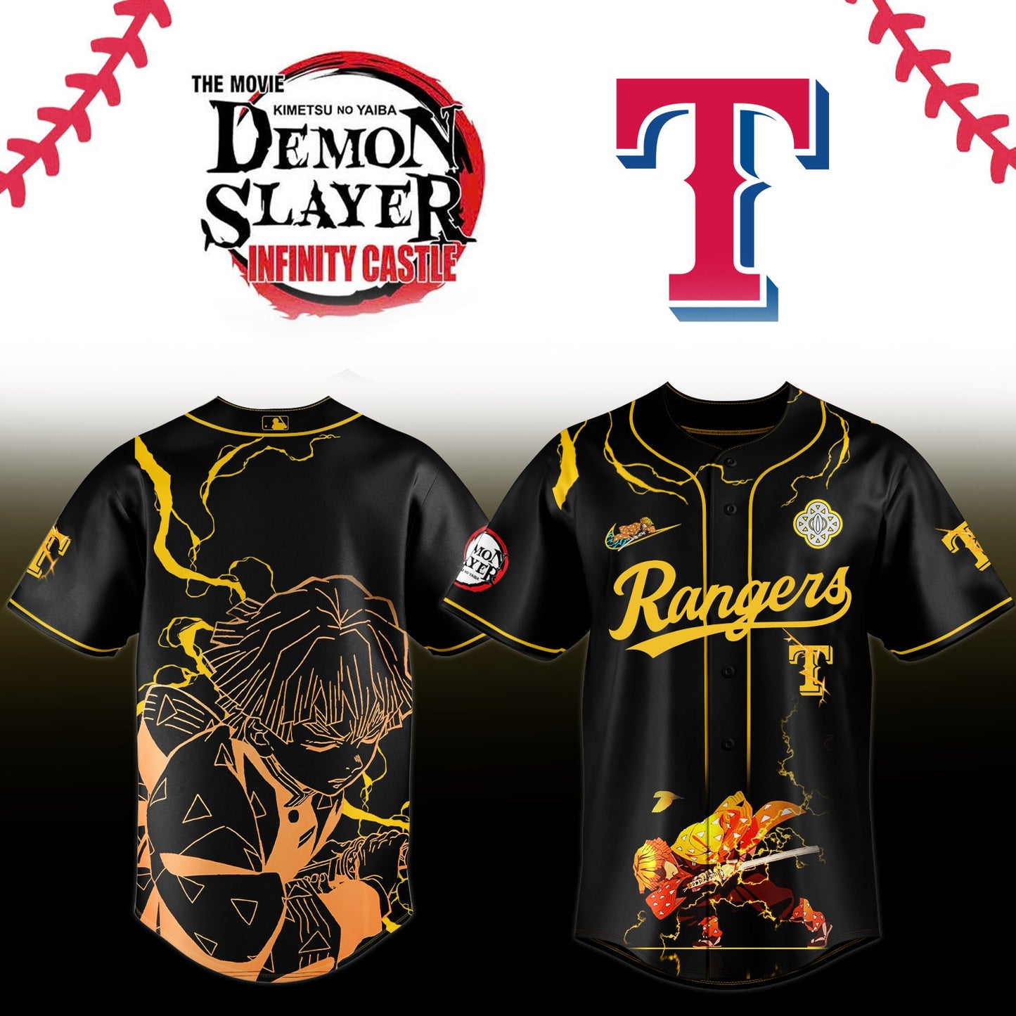 Texas Rangers _ Demon Slayer Jersey 2025
