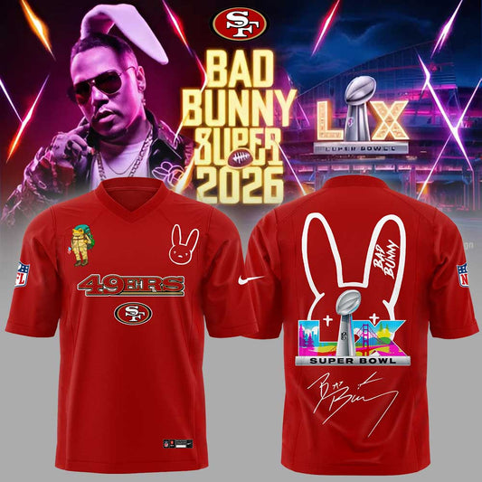 SF.49ers x Bad Bunny Super Bowl 2026 Football Jersey V2