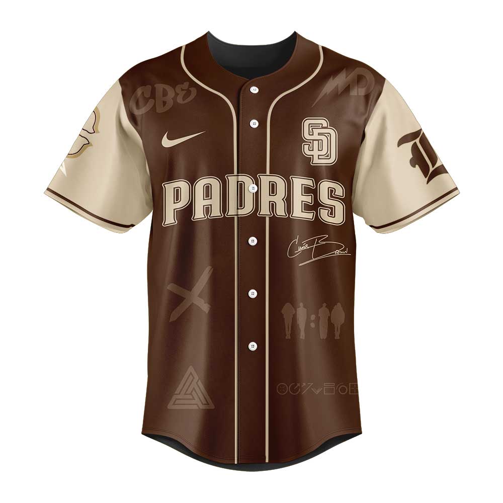 Limited Edition SD.Padres Chris Brown Breezy Bowl XX Signature Jersey