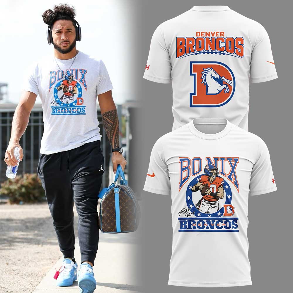 Limited Edition D.Broncos x Bo Nix Signature Shirt