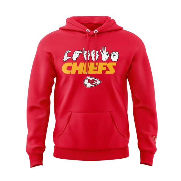 Limited Edition K.C Chiefs x NFL ASL Collection by Love Sign American Sign Language Hoodie
