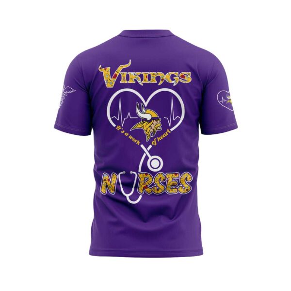 Minnesota Vikings Nurses Appreciation Purple Tshirt V2