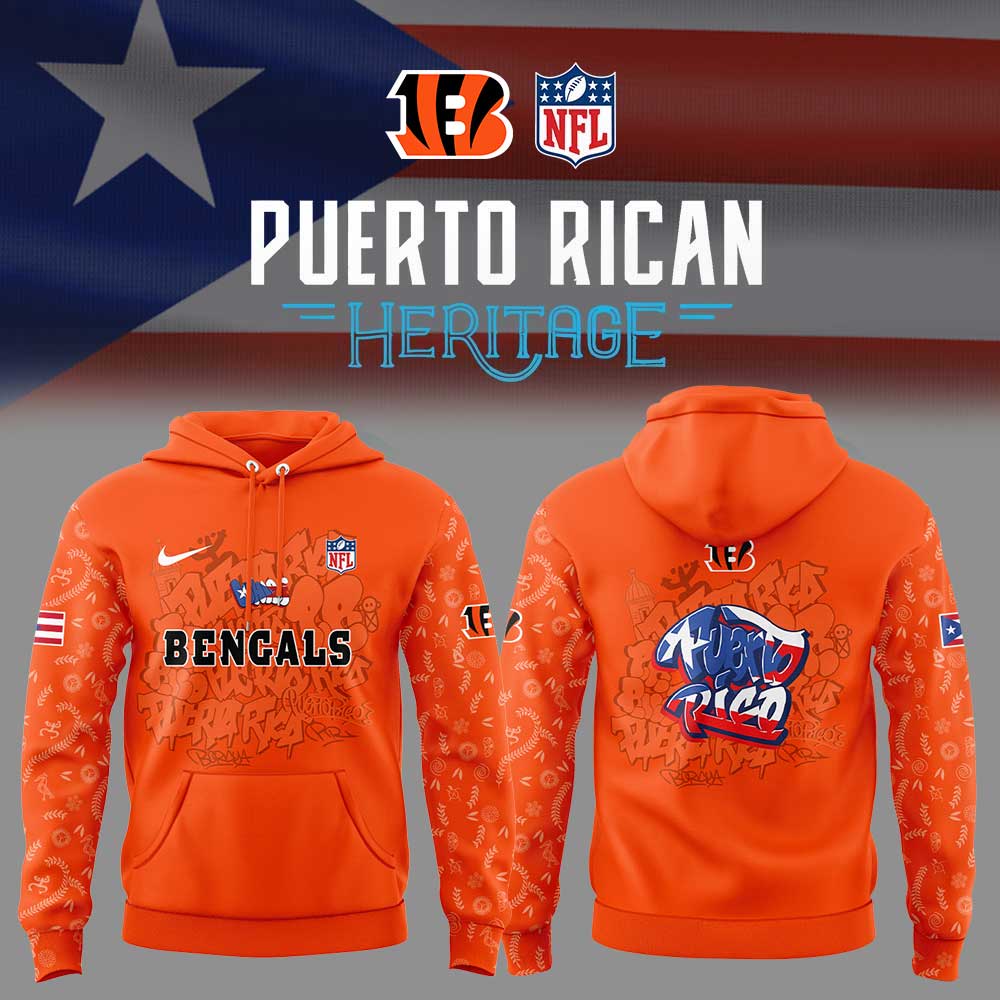 C.Bengals Puerto Rican Heritage Combo Hoodie