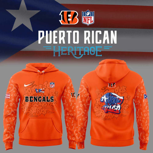 C.Bengals Puerto Rican Heritage Combo Hoodie