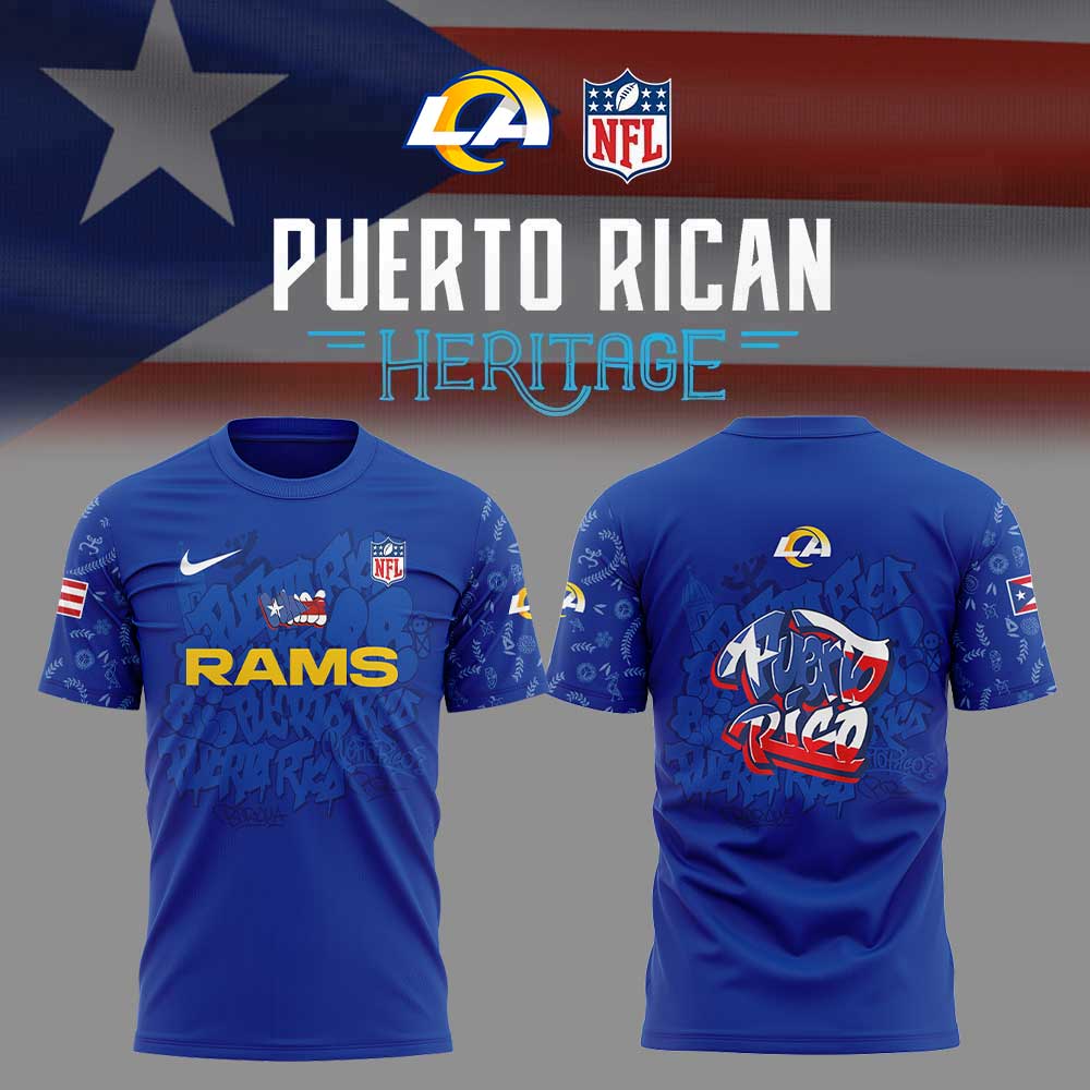 LA.Rams Puerto Rican Heritage Combo Shirt