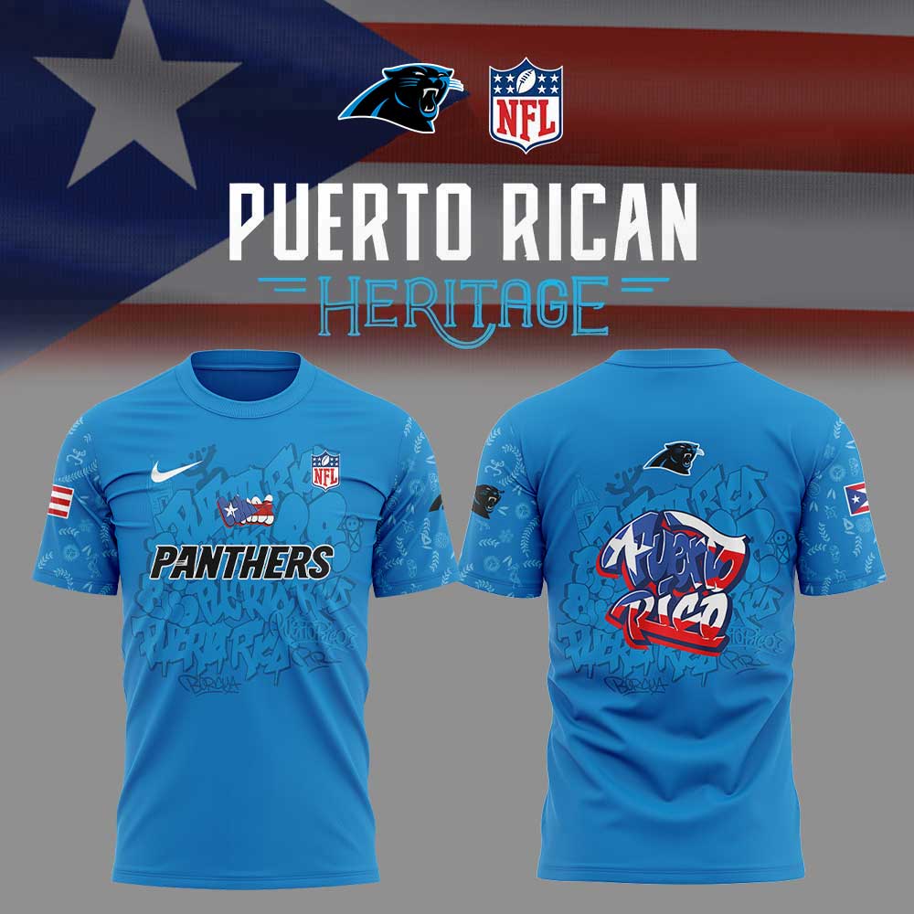 C.Panthers Puerto Rican Heritage Combo Shirt