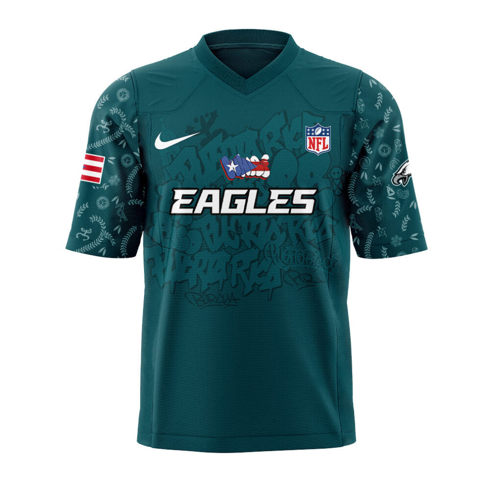 P.Eagles Puerto Rican Heritage Football Jersey