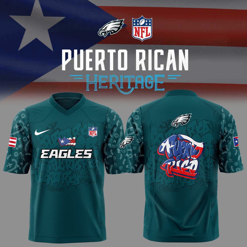 P.Eagles Puerto Rican Heritage Football Jersey