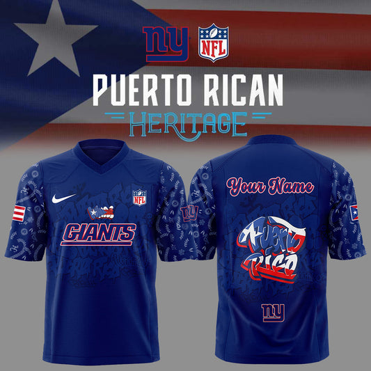 NY.Giants Puerto Rican Heritage Football Jersey Custom Name