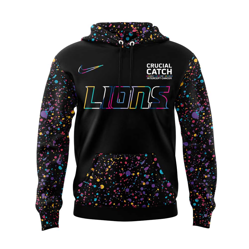 Limited Edition D Lions 2025 NFL Crucial Catch Hoodie