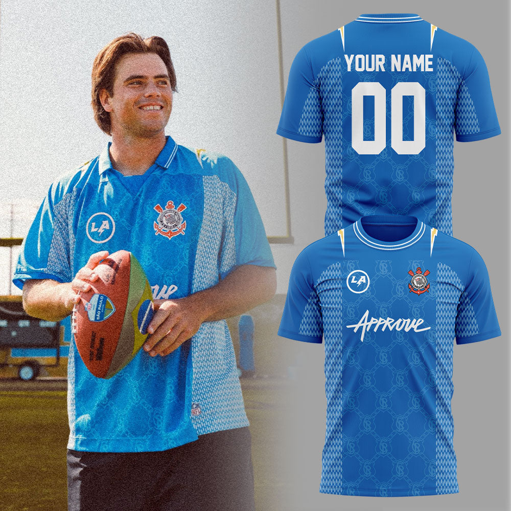 Limited Edition L.A Chargers Corinthians Collection Blue Shirt Custom Name, Number For Fans