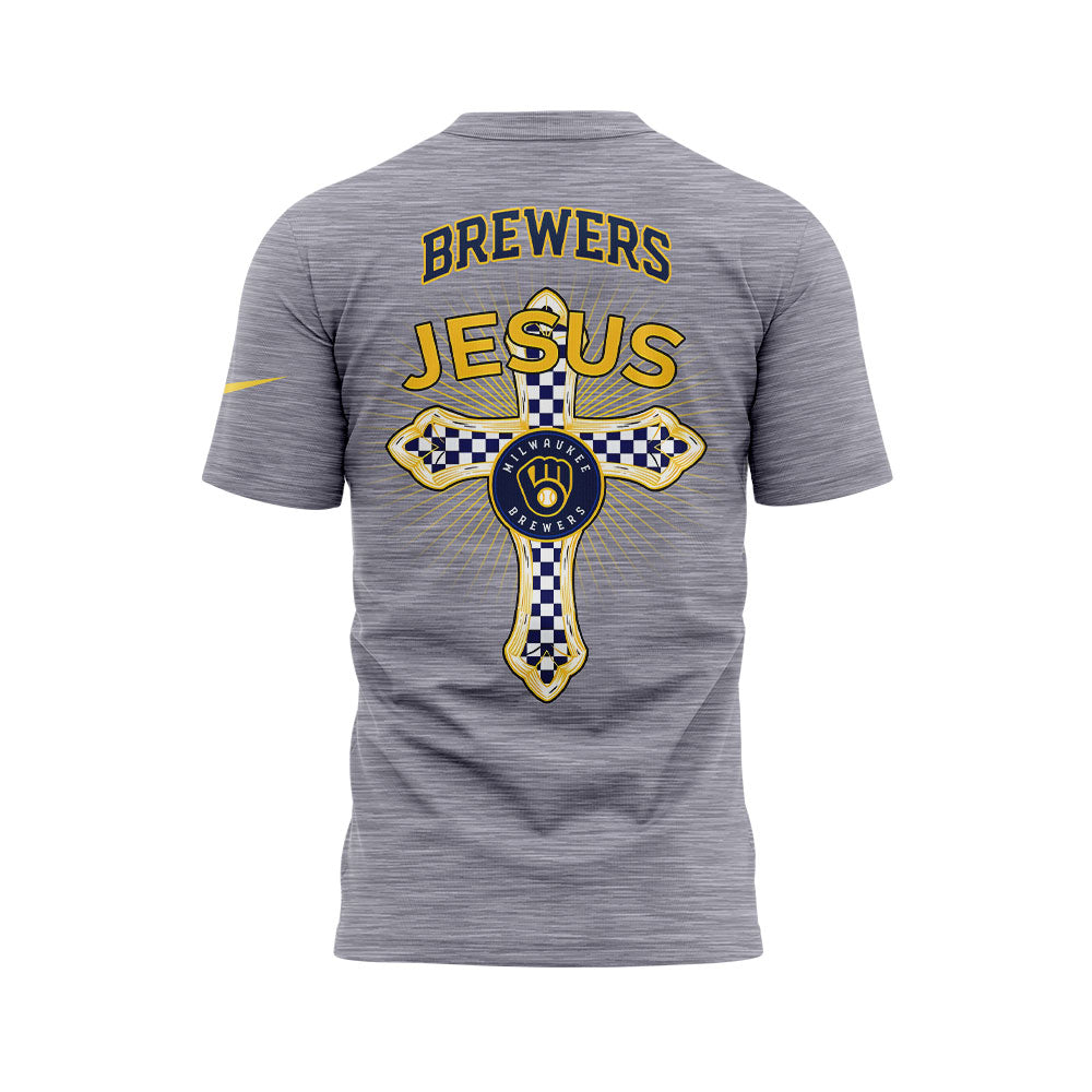 Milwaukee Brewers JESUS WON - Thank You Jesus T-Shirt