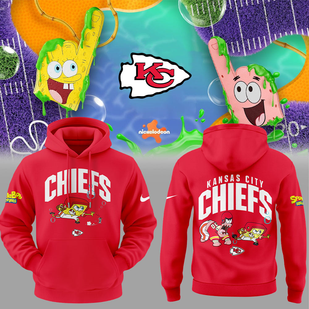 Limited Edition K.C Chiefs x SpongeBob Hoodie