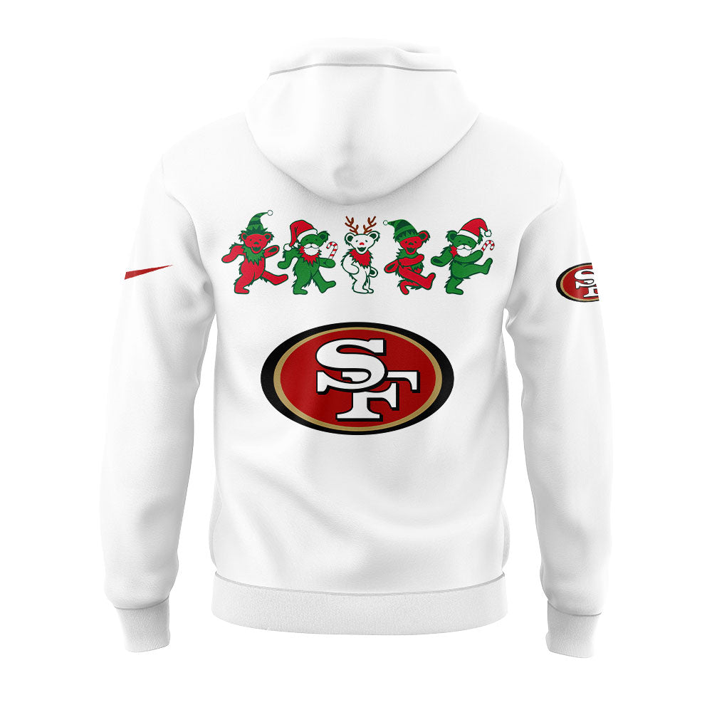 Limited Edition S.F 49ers Grateful Dead Dancing Bears Christmas Hoodie