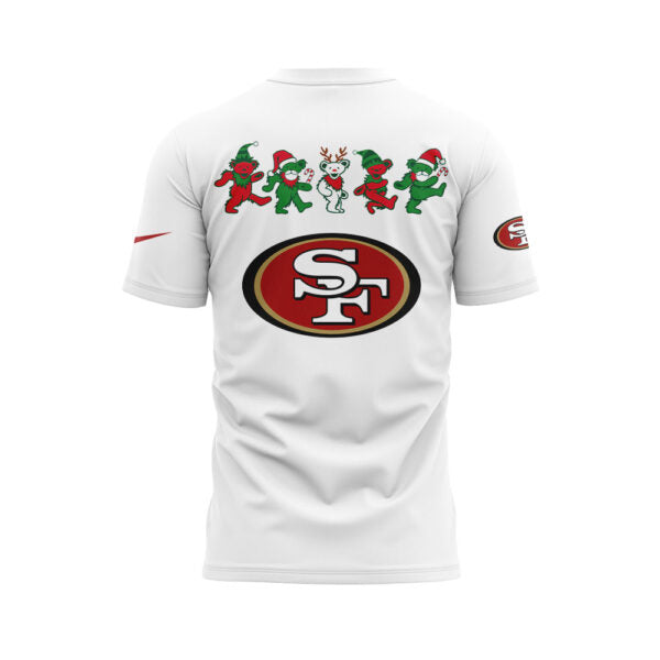 Limited Edition S.F 49ers Grateful Dead Dancing Bears Christmas Shirt