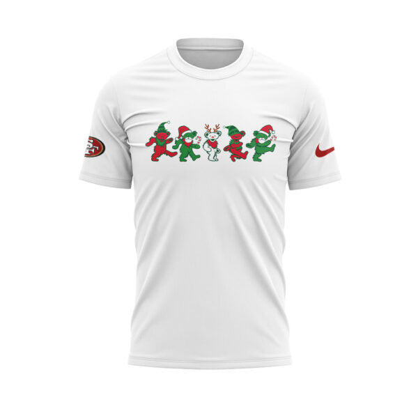 Limited Edition S.F 49ers Grateful Dead Dancing Bears Christmas Shirt