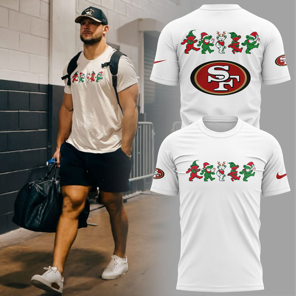 Limited Edition S.F 49ers Grateful Dead Dancing Bears Christmas Shirt