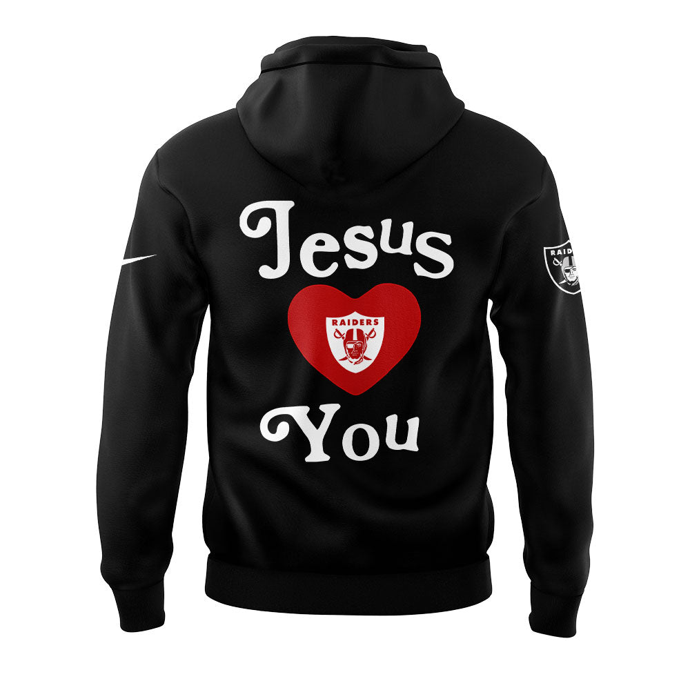 Limited Edition L.V Raiders Jesus Love You Hoodie