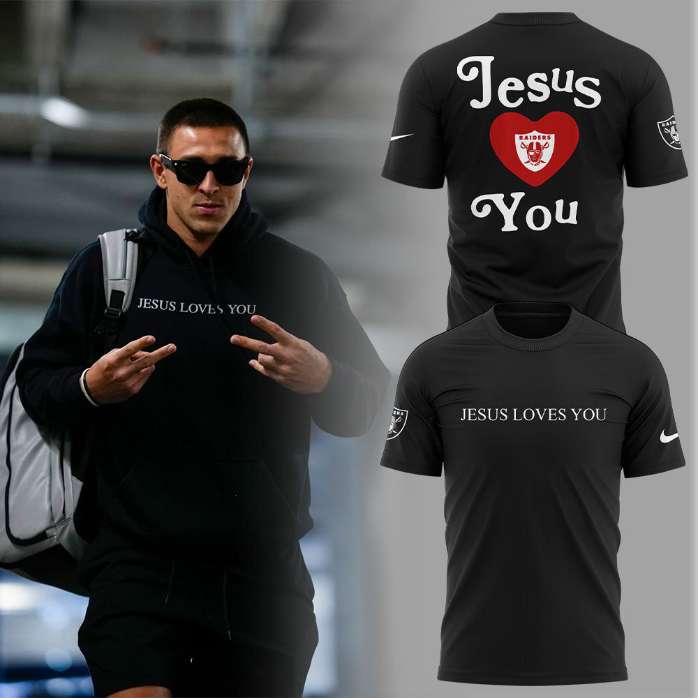 Limited Edition L.V Raiders Jesus Love You Shirt