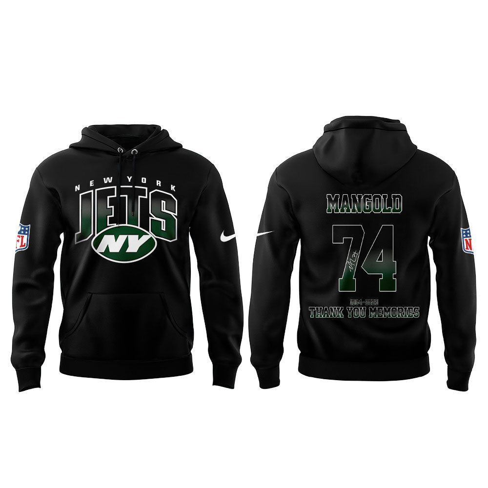 NY.Jets Legend Nick Mangold. Thank You Memories Hoodie