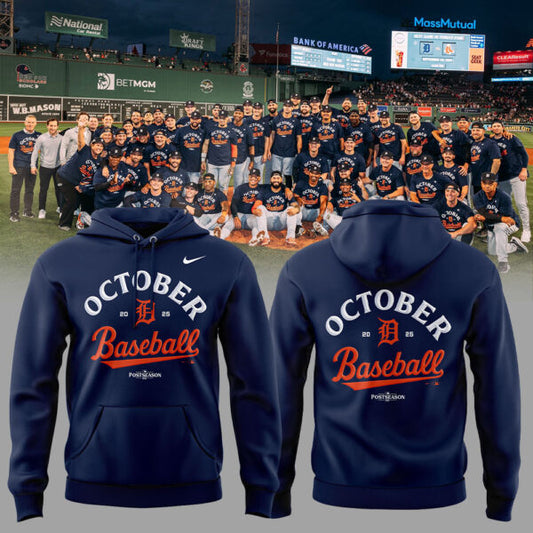 D.Tigers 2025 MLB Postseason Locker Room Combo Gold Hoodie