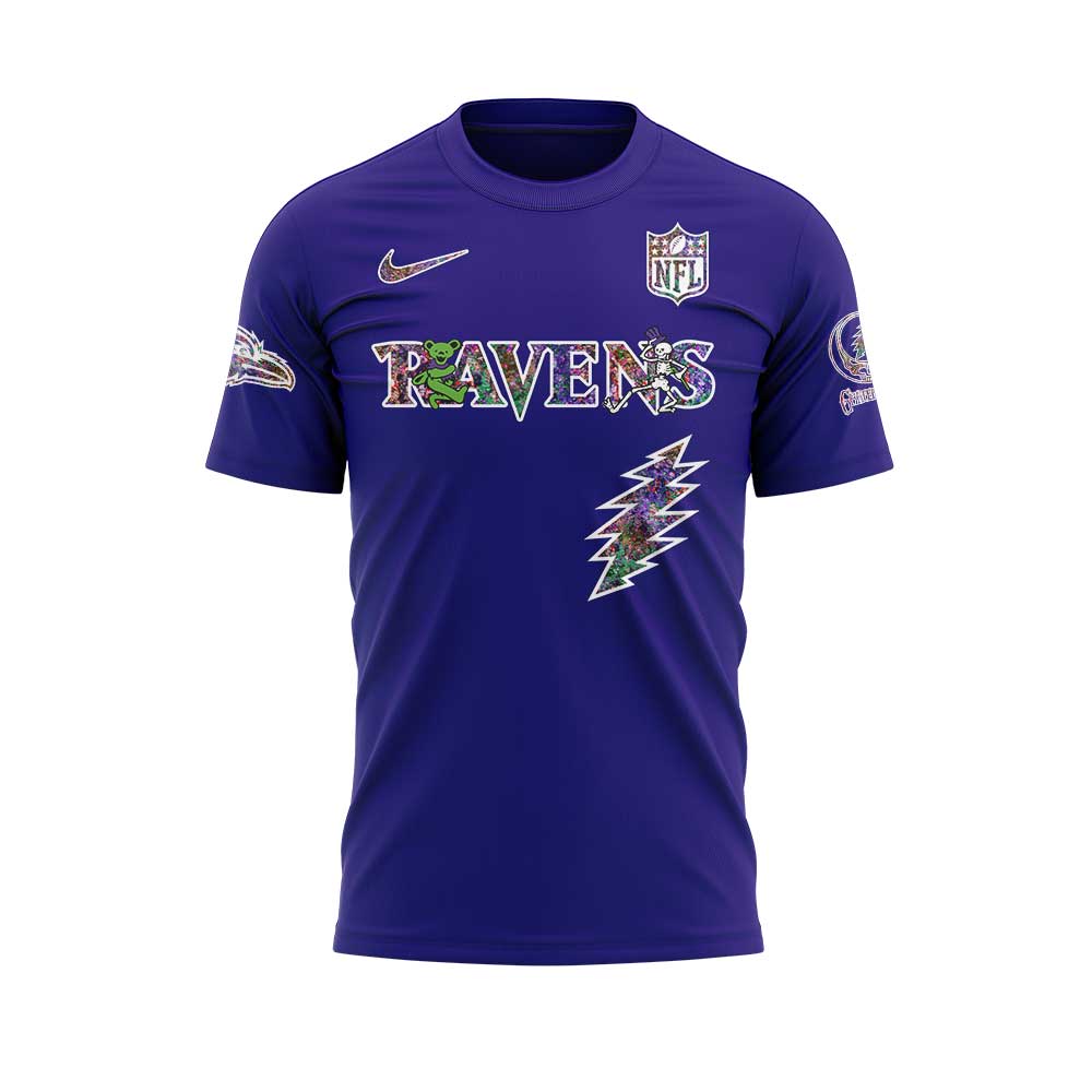 Baltimore Ravens Grateful Dead Night Combo Tshirt