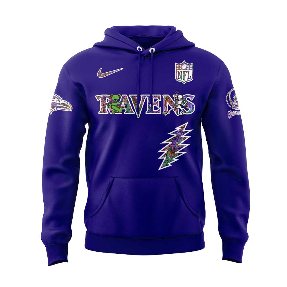 Baltimore Ravens Grateful Dead Night Hoodie
