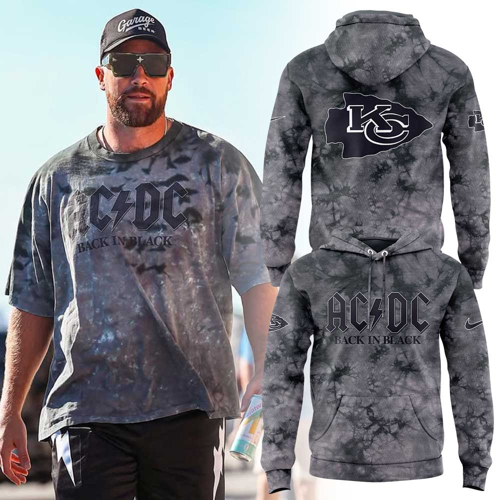 Limited Edition K.C Chiefs AC/DC Back In Black Hoodie