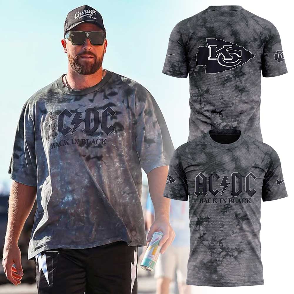 Limited Edition K.C Chiefs AC/DC Back In Black T-Shirt