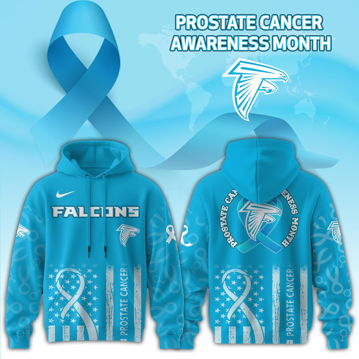 Atlanta Falcons x Prostate Cancer Awareness Hoodie Edition