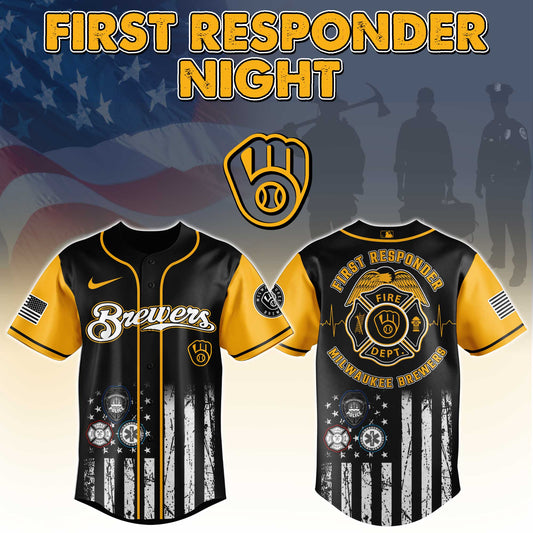 Milwaukee Brewers  x First Responders Night Jersey Limited Edition