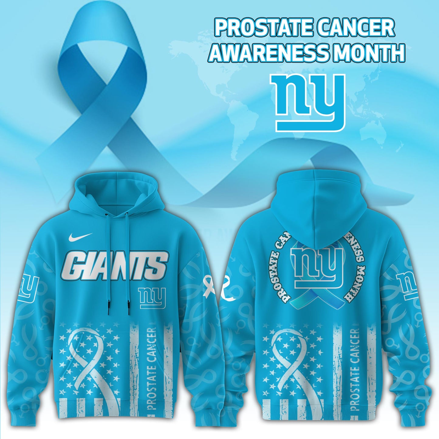 New York Giants x Prostate Cancer Awareness Hoodie Edition