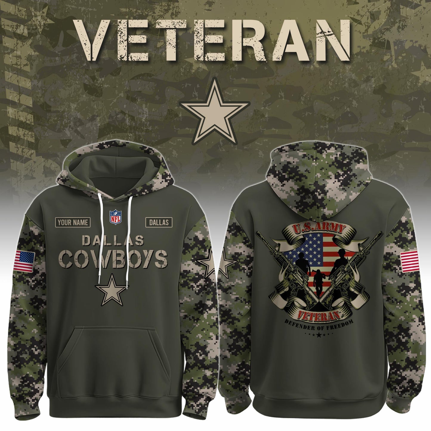 D Cowboys x Veteran Hoodie Limited Edition
