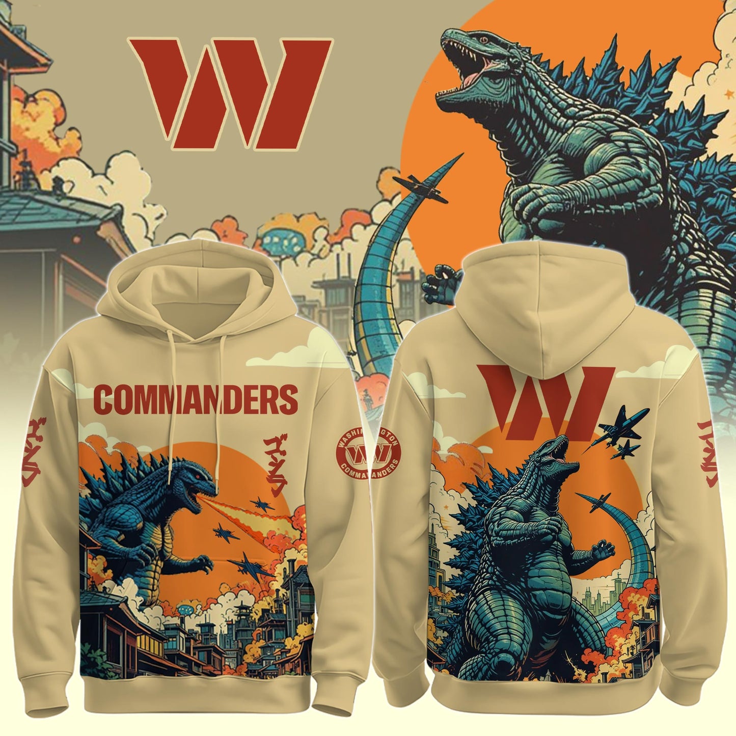 WAS Commanders Special Godzilla Limited Edition Hoodie
