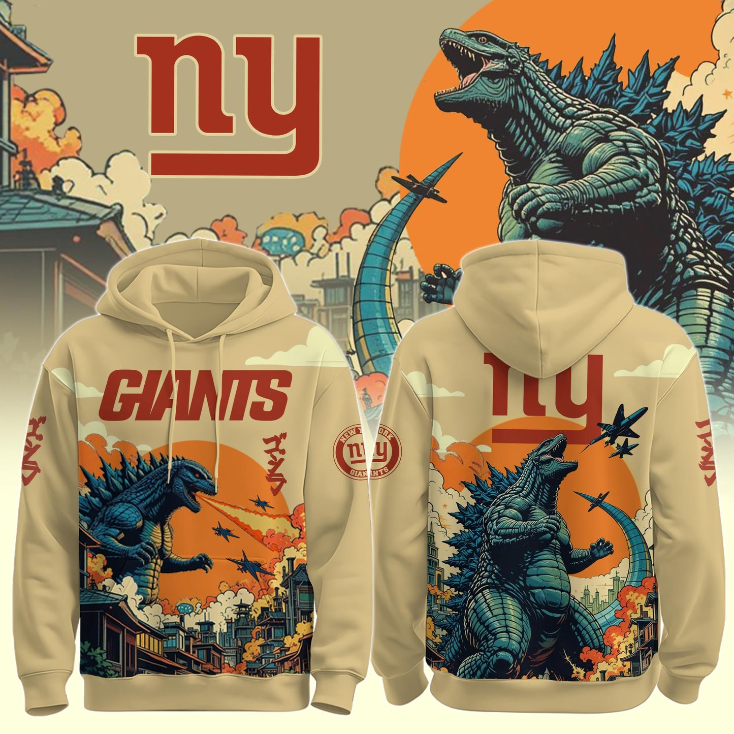 NY Giants Special Godzilla Limited Edition Hoodie